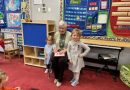 Chloe & Cambry’s Great Grandmother reads to the preschool pals
